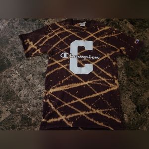 Vintage Champion Tye Dye Maroon T-shirt